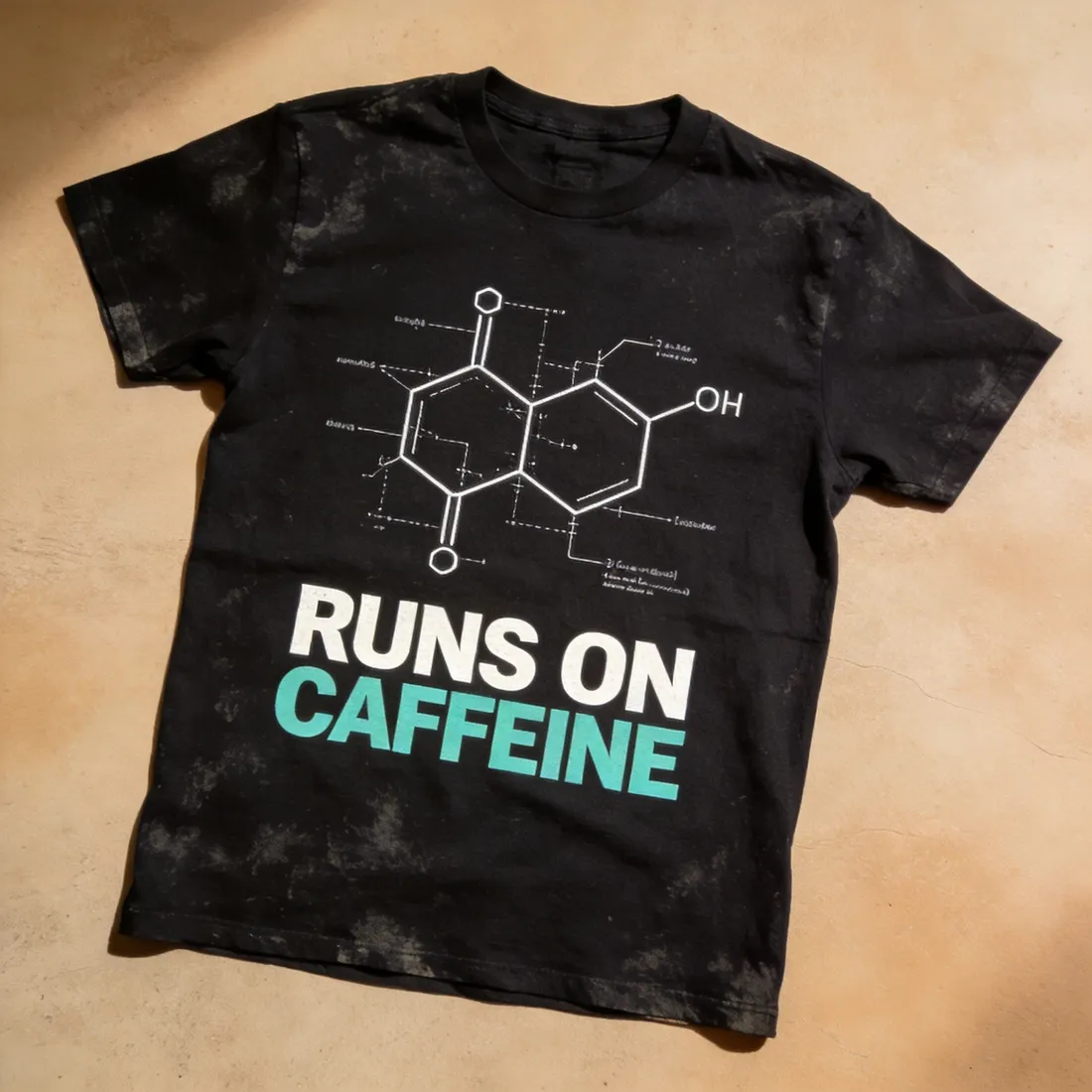 Runs on Caffeine — Witty print concept